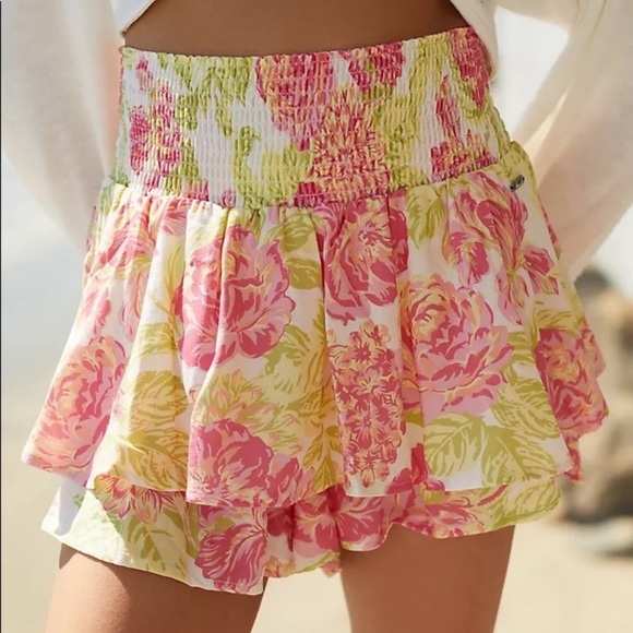 Maaji Floral Chintz Hanna Rose High Rise Short Skirt - Picture 6 of 9